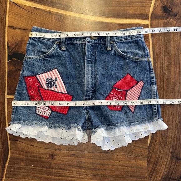 Vintage Repurposed Rustler Denim Shorts Made in USA - Picture 2 of 5